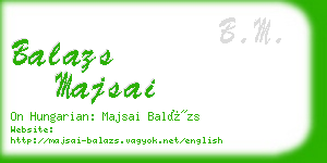 balazs majsai business card
